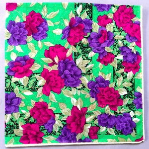Lancetti Vintage Handkerchief Floral Gift for Her 21 x 20.5 inches I Free Shipping 35USD+ (Auto in Cart)
