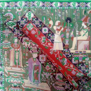 Vintage  Japanese Handkerchief Traditional Persian Motif Christmas Gift 17 x 17 inches I Free Shipping 35USD+ (Auto in Cart)