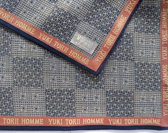 Yuki Tori Homme Vintage Handkerchief Chess Table 18.5" x 18.5" I Free Delivery on order 35 USD Just buys multiple items together in order