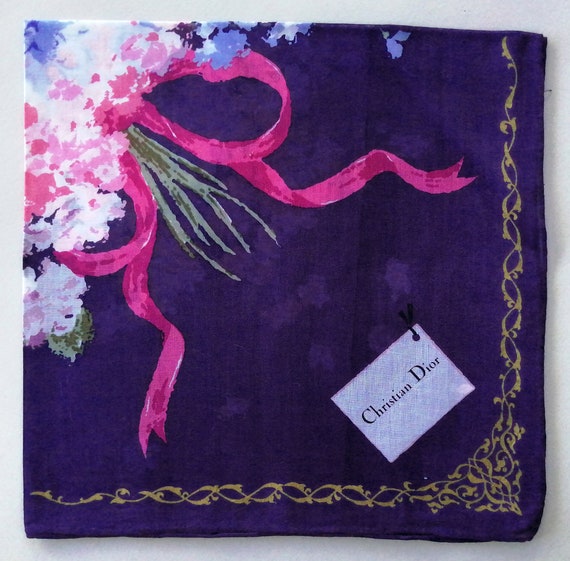 Christian Dior Vintage Handkerchief Floral Bouque… - image 6