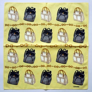 Vintage renoma Handkerchief Women Handbag Collection 18 x 17.5 inches I Free Shipping 35USD+ (Auto in Cart)