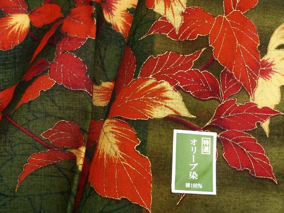 Japanese Vintage Handkerchief Autumn Kimono Pocke… - image 7
