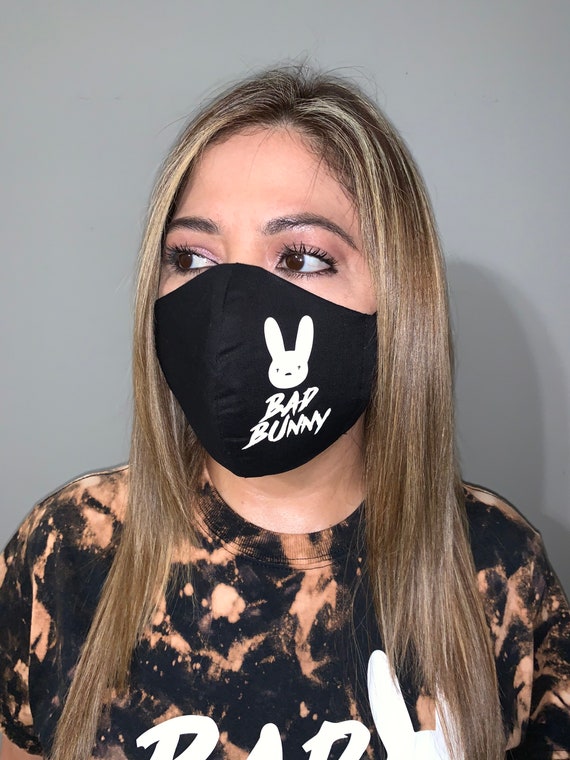 Bad Bunny Face Mask Bad Bunny Mask Yhlqmdlg Yo Perreo Etsy