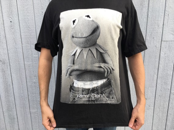 Vintage 90s Kermit Clein T Shirt Calvin Klein Rip Muppets - Etsy