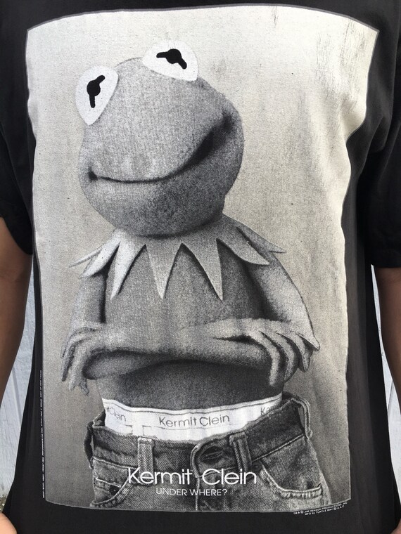 90年代 Kermit Clein vintage TシャツXL Vintage 90s Kermit Clein T Shirt Calvin Klein Rip Muppets - Etsy