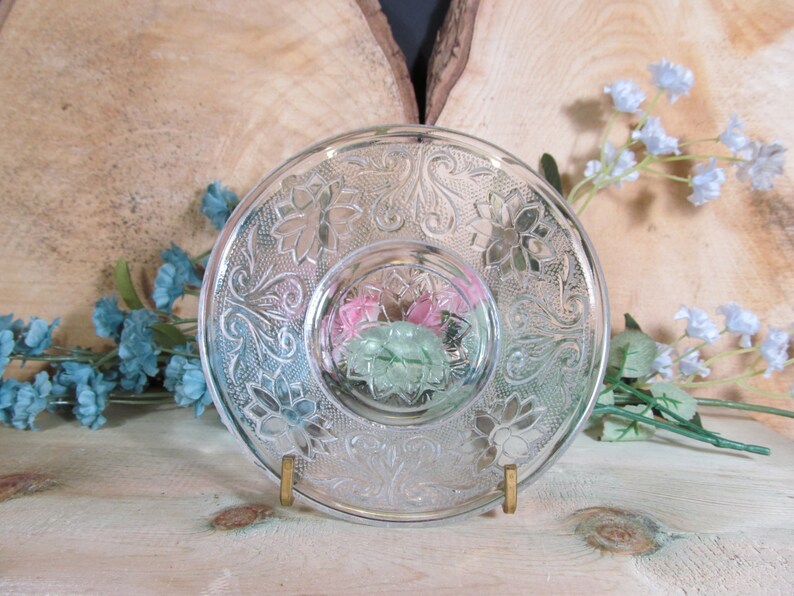 Serving Bowl Tiara Sandwich Clear Glass Desert Bowl Vintage Etsy