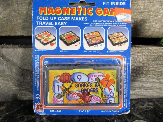Vintage Travel Games To Go 6 in 1 Magnetic Games