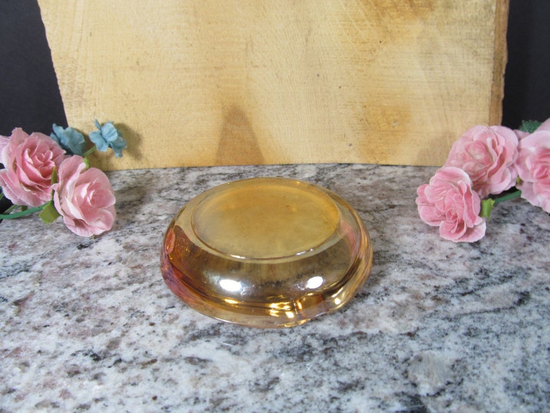 Small Glass Nesting Ashtray Replacement Peach Luster Etsy