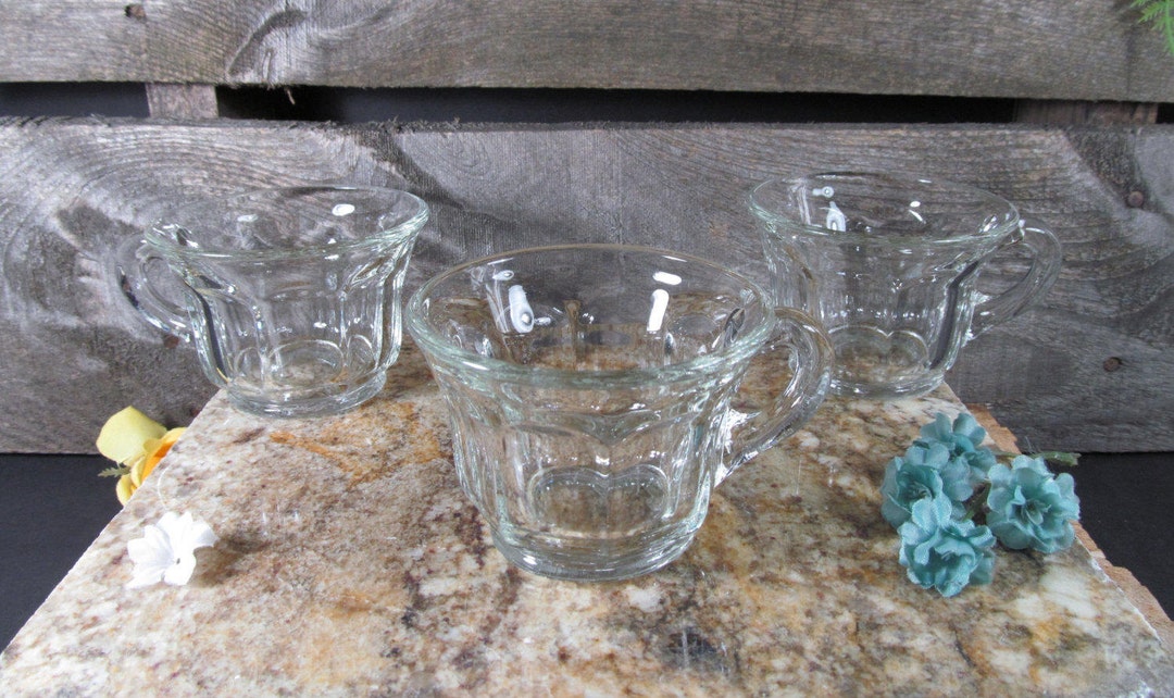 Clear Glass, Set of 3 Snack Set, Tea Cups, Juice Cups, Serving Glasses