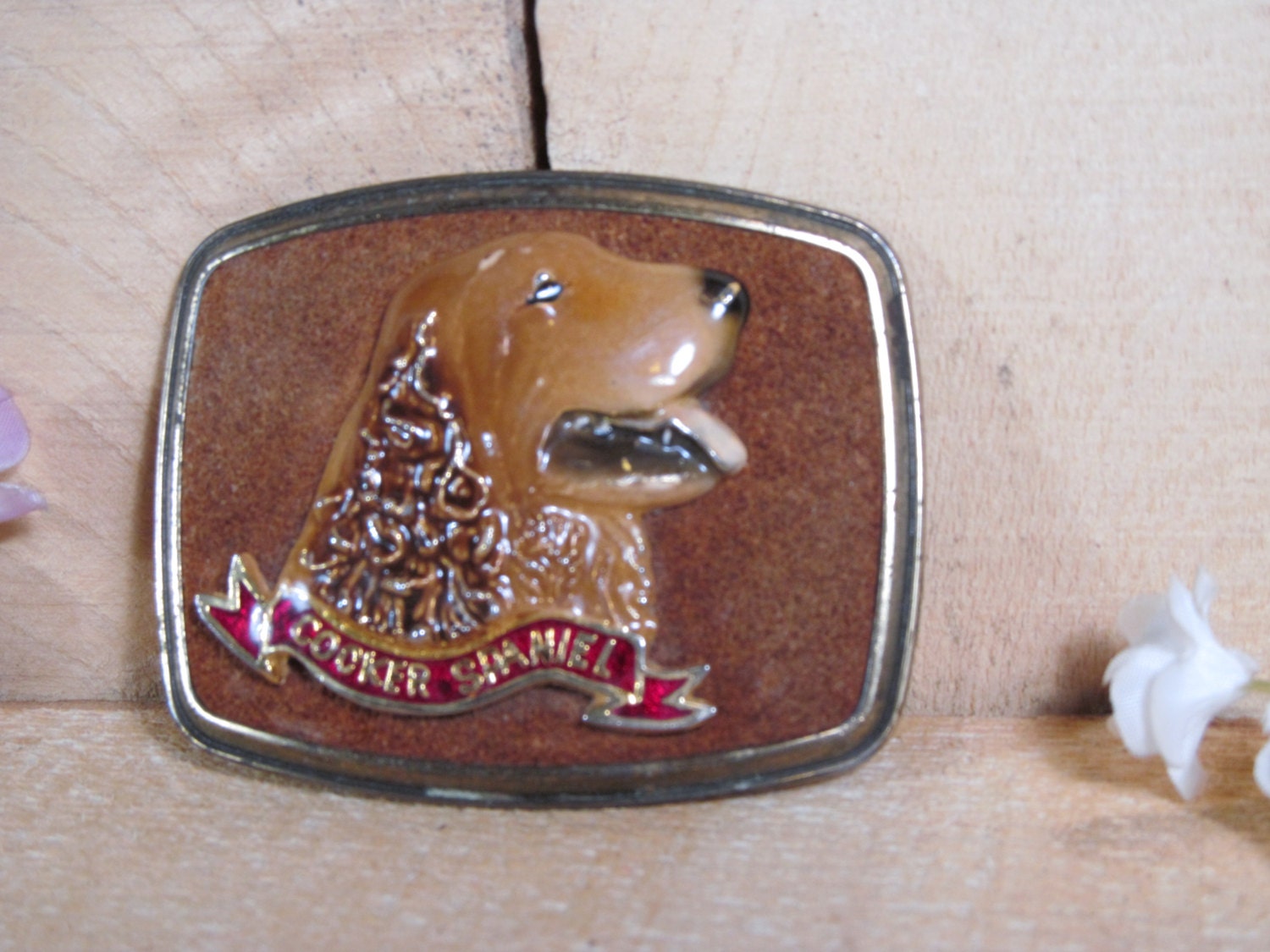 Unique Cocker Spaniel Belt Buckle Solid Metal Vintage - Etsy