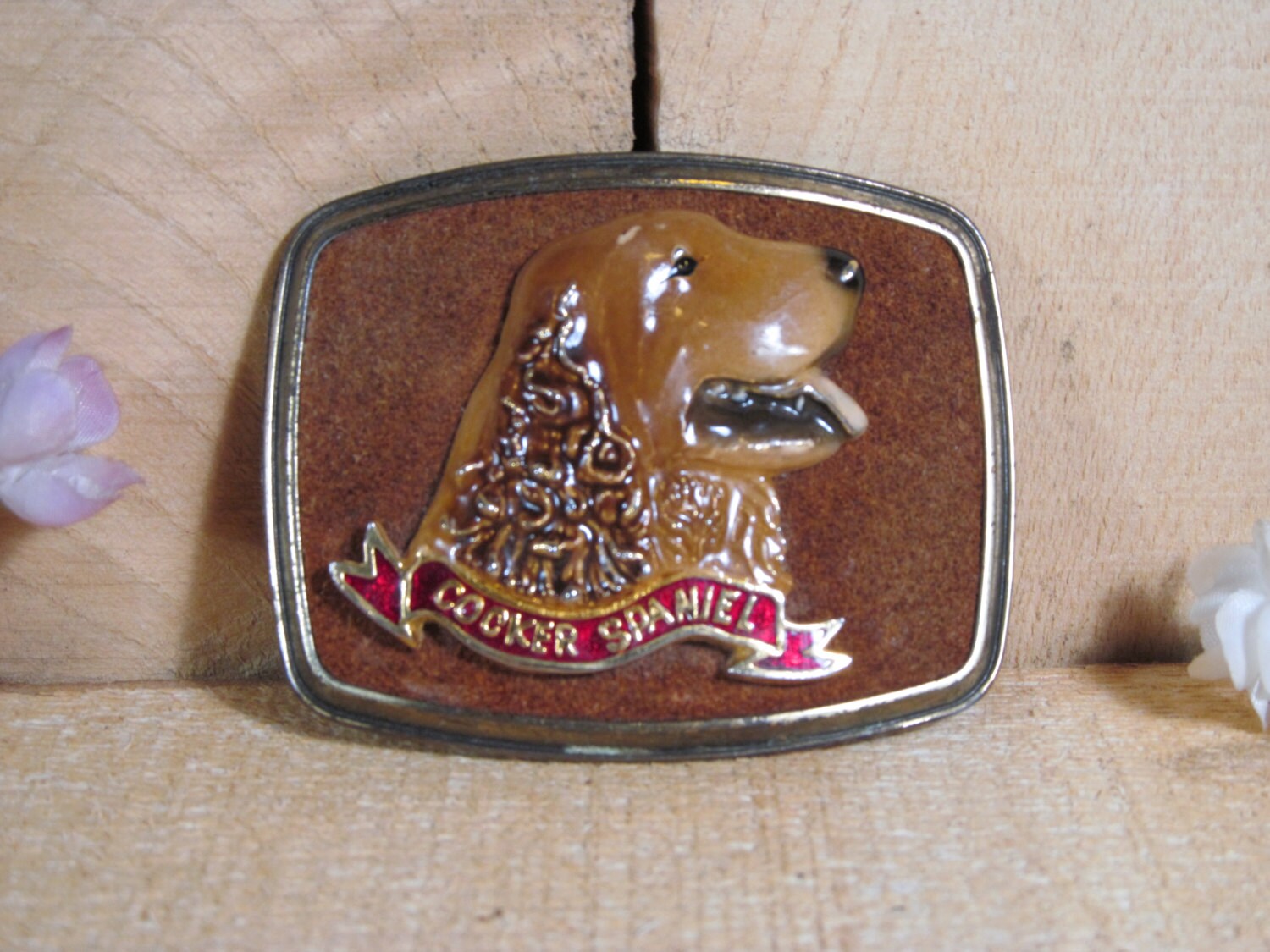 Unique Cocker Spaniel Belt Buckle Solid Metal Vintage - Etsy