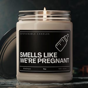 Pregnancy Announcement Candle, Scented Candle Gift for Expecting Parents, New Baby Gift, Gender Reveal Candle, Baby Shower Gift, Pregnancy