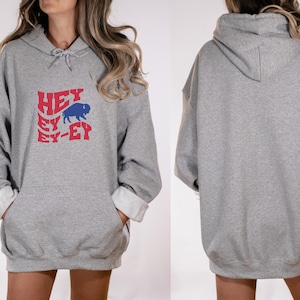 Buffalo Bills Theme Hoodie, Bills Mafia Sweatshirt, Football Fan Gift, Unisex Hooded Sweatshirt, Sports Team Apparel, Game Day Clothing