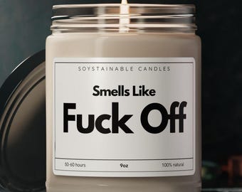 Śmieszna świeca zapachowa, świeca przeklęta do relaksu, zabawny zapach do domu, sarkastyczny prezent aromaterapeutyczny, wyjątkowy prezent żartobliwy, obraźliwy