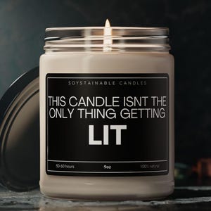 Soy Candle, This Candle Isn't the Only Thing Getting Lit, Funny Candle, Relaxation Candle, Gift for Her, Home Decor, Hand Poured Candle, 9oz