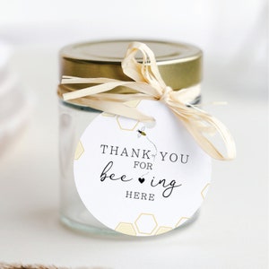 Gracias por estar aquí etiqueta - Baby Shower Favor - fiesta de cumpleaños