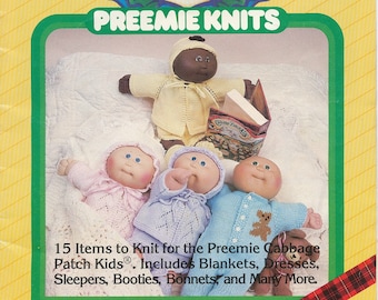 Knit Clothes for Cabbage Patch Preemie Baby Dolls nice assortment to knit instant download pattern