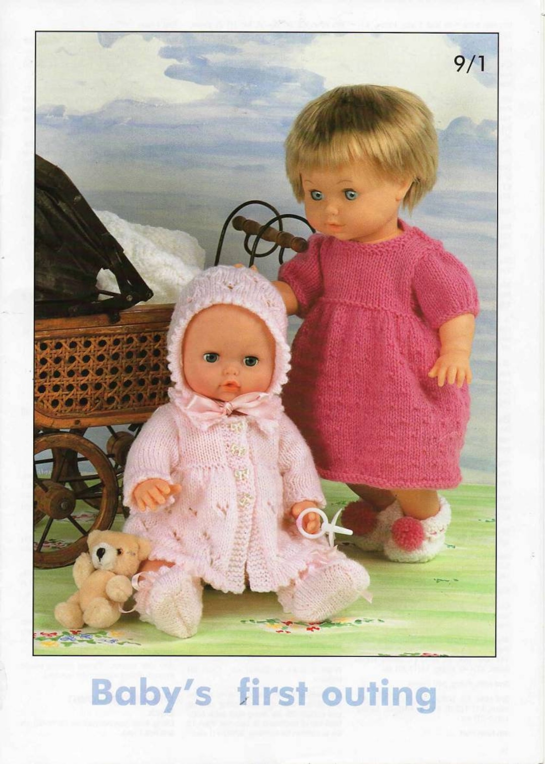 Knit Doll Clothes Baby Doll Jacket Dress and More Instant Download