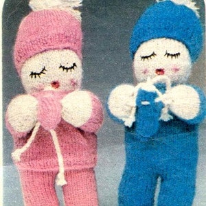 Download Vintage Cuddly Sleepy Baby Dolls Pattern knitting pdf instant download