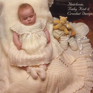 Patons Heirloom Collection crochet and knit vintage baby designs instant download knitting pattern