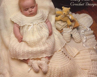 Patons Heirloom Collection crochet and knit vintage baby designs instant download knitting pattern