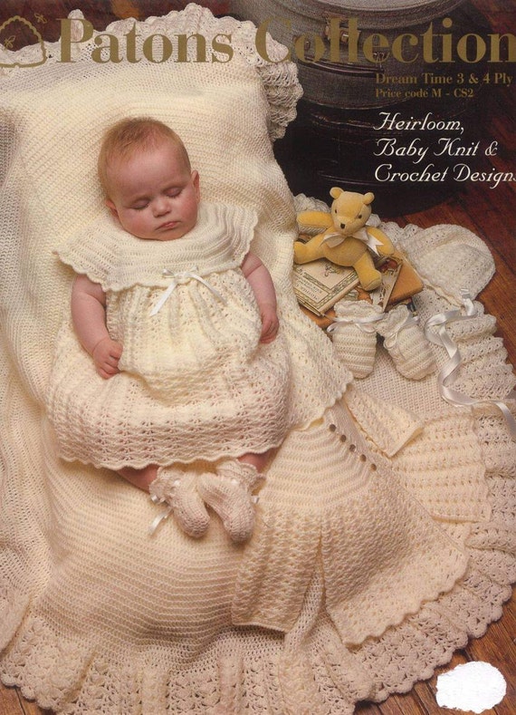 Patons Heirloom Collection Crochet And Knit Vintage Baby Designs Instant Download Knitting Pattern
