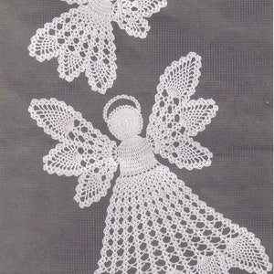 Vintage Crochet Pattern Pineapple Angel Doilies doily instant download crochet pattern