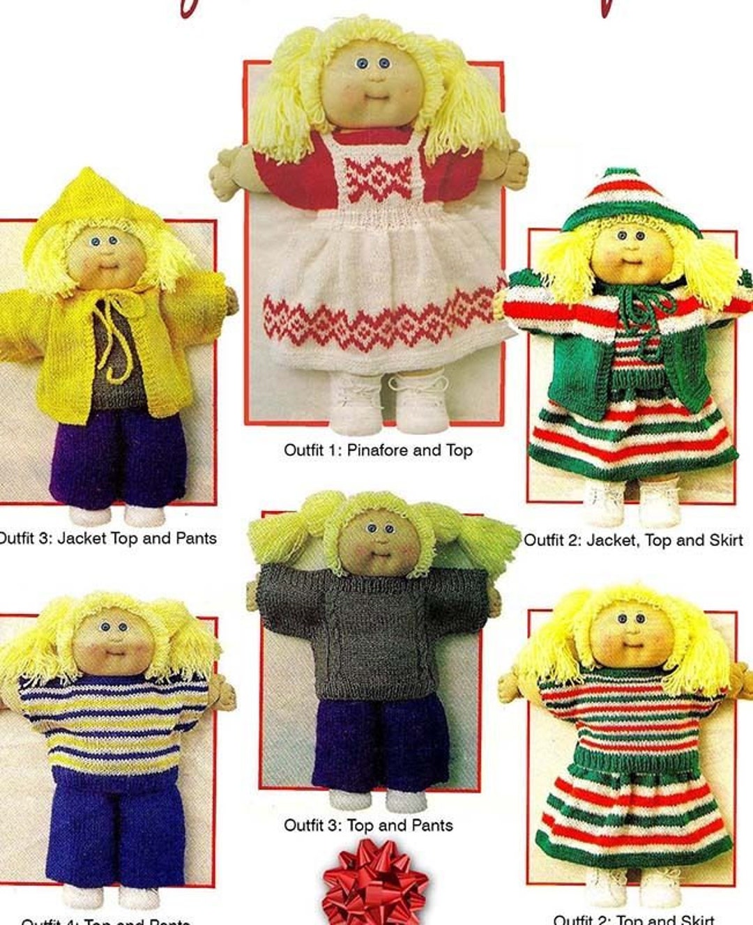 Vintage Cabbage Patch Doll Knitting Patterns Mix N Match Patterns