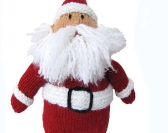 Vintage Knit Standing Santa Claus Doll christmas decor instant download knitting pattern