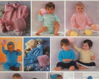 Beautiful digital vintage baby fashions to knit crochet instant download pdf pattern