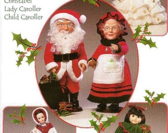 Knit Christmas Dolls collection santa and more instant download knitting pattern