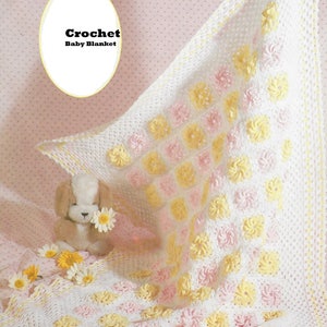 Vintage Crochet Floral Fantasy Baby blanket instant download crochet pattern