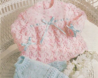 Vintage baby angel top and Sweater knitting pattern instant download knitting pattern