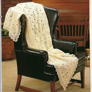 Crochet Victorian Lace Afghan blanket instant download crochet pattern