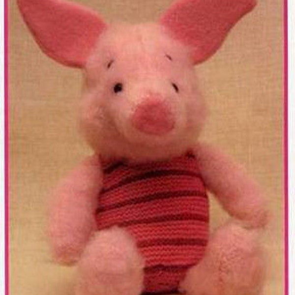 Vintage knitting pdf Piglet Toy instant download knitting pattern