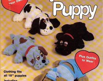 Vintage Crochet Pound Puppies Dogs and Clothing instant download crochet pattern