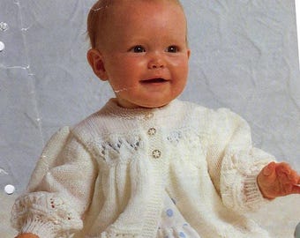 Vintage baby matinee jacket to knit for baby instant download knitting pattern