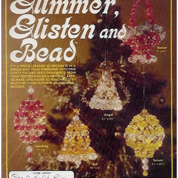 Vintage beaded ornaments for your Christmas tree to make bead instructions pdf