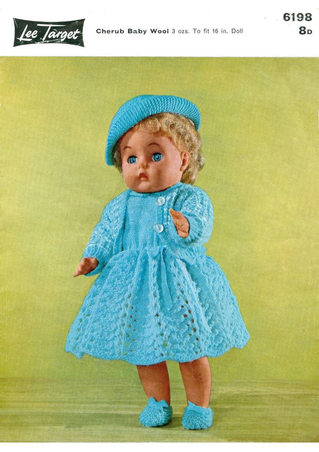 Knitting Pattern for 16 Inch Tall Doll Cherub Baby Wool Instant