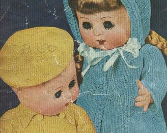 Vintage Doll Clothes to knit for Baby Dolls digital download knitting pattern