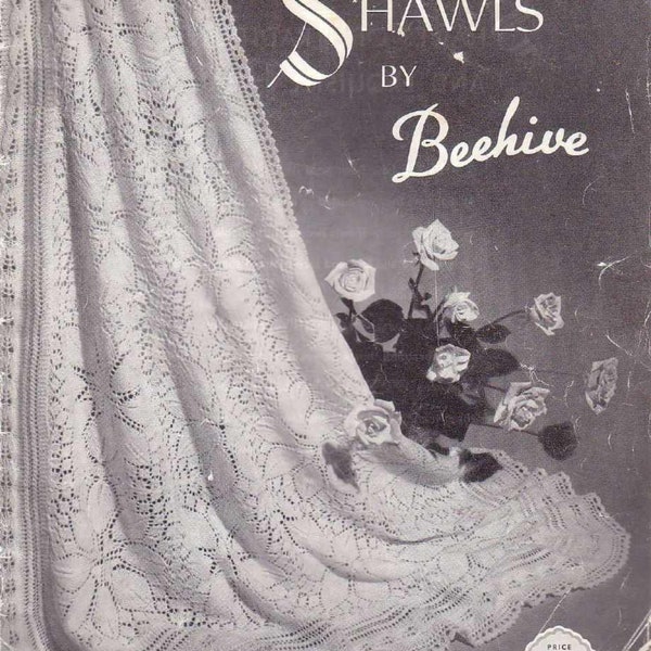 vintage knit pattern shawls by beehive baby shawls blanket afghan instant download knitting pattern