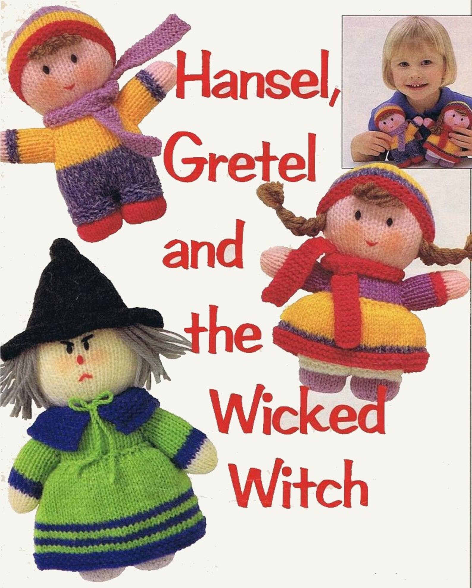 Knitting Pattern Pdf Hansel Gretel and Witch Toy Dolls Instant Etsy