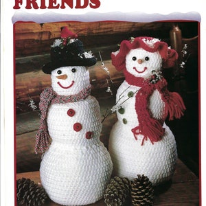 Pdf download Crochet Snowman and Snowlady instant download crochet pattern