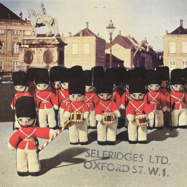 Danish Guardsman Doll Toy Soldier vintage knitting pattern instant download