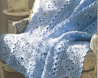 Crochet Join as You Go Afghan blanket instant download crochet pattern