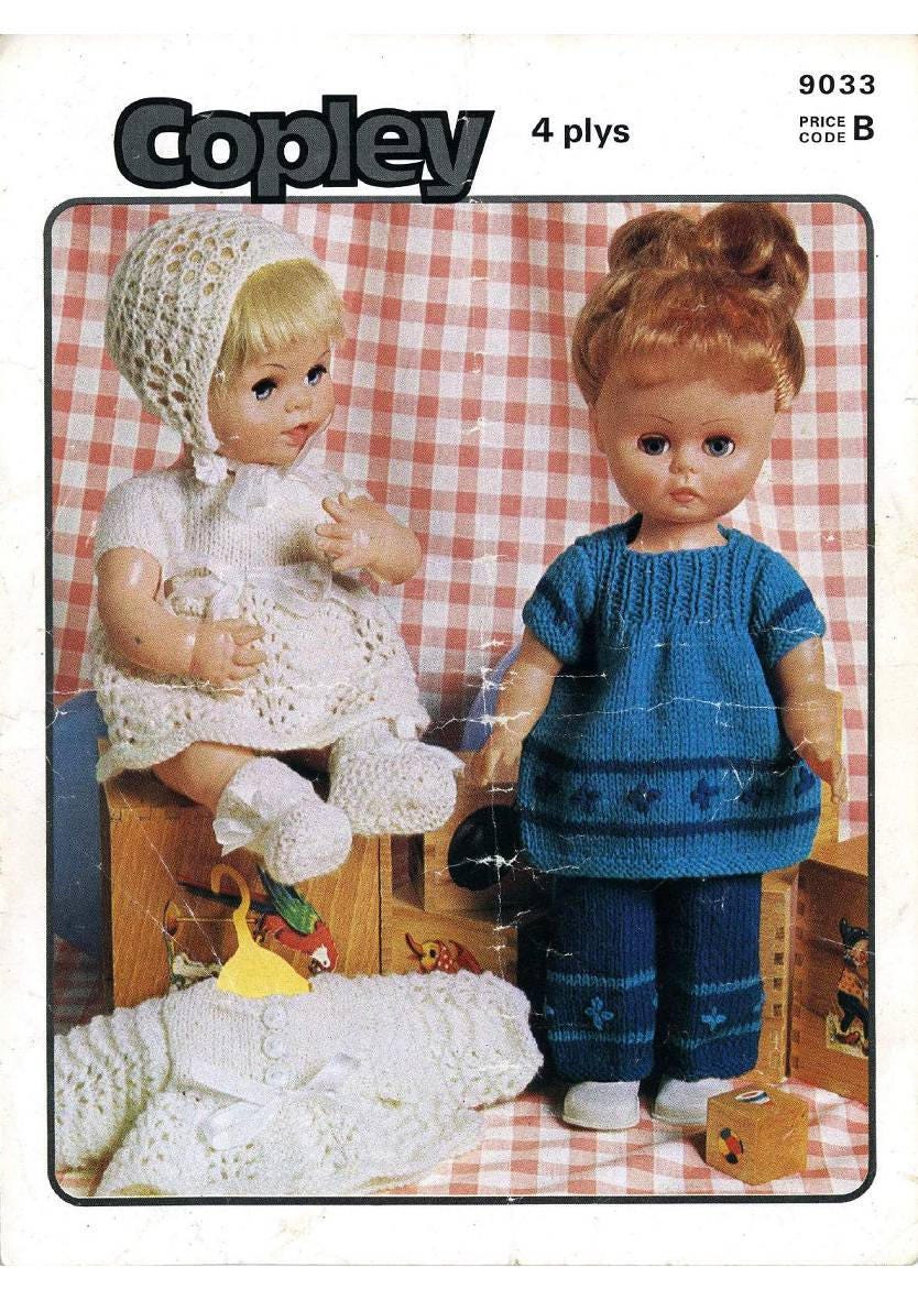 Vintage Knitting Pattern Doll Clothes to Fit 12 and 14 Inch Etsy