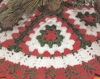 Crochet Christmas Tree Skirt vintage crochet instant download pattern