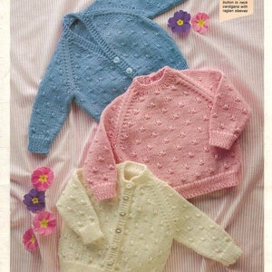 Knit Shepherd Pattern Baby Cardigan and Sweaters instant download knitting pattern image 1