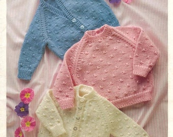 Knit Shepherd Pattern Baby Cardigan and Sweaters instant download knitting pattern