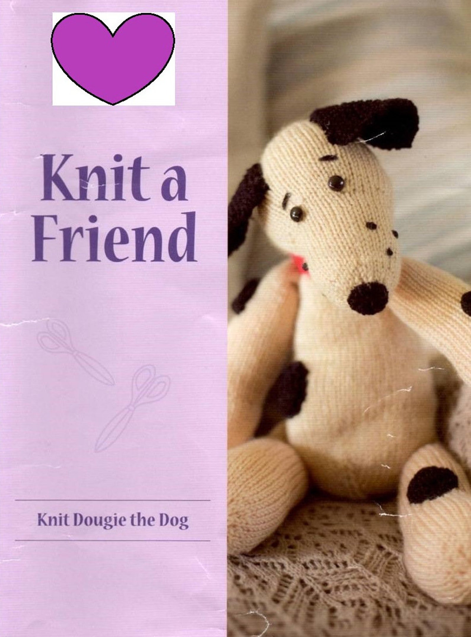 Knit Dog Toy Friend Instant Download Knitting Pattern Etsy